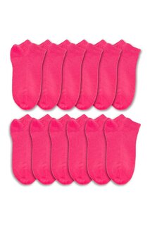 Набор из 12 женских носков-ботинок на плоской подошве розового цвета Cozzy Socks