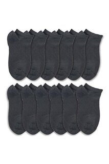 Набор из 12 однотонных женских носков-ботинок дымчатого цвета Cozzy Socks