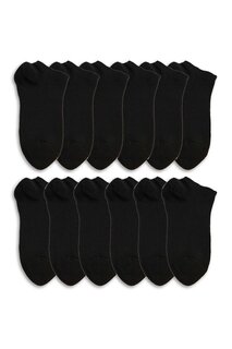 Набор из 12 женских однотонных носков-ботинок, черных Cozzy Socks
