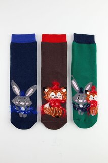 Набор из 3 нескользящих детских носков-полотенец Fox Rabbit Bross