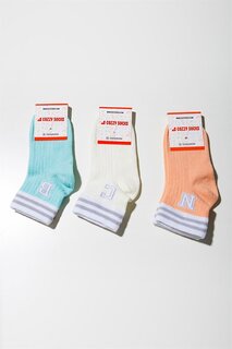 Набор из 3 ярких носков для девочек с буквами Cozzy Socks