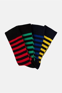 Набор из 4 носков с разноцветными полосками Cozzy Socks
