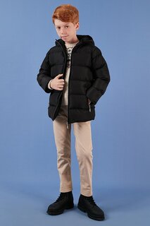Зимнее пальто на плюшевой подкладке с капюшоном и карманами 5761911 Lela, черный