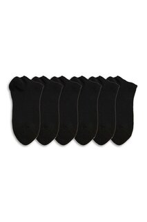 Набор из 6 женских однотонных носков-ботинок, черный Cozzy Socks