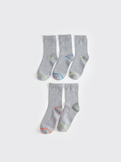 Набор из 5 носков для мальчика с цветными блоками LCW Kids
