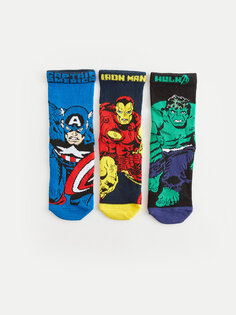 Набор носков для мальчиков с рисунком Marvel, 3 шт. LCW Kids
