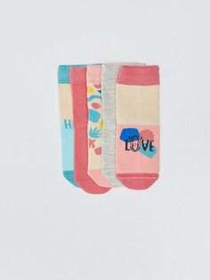 Набор носков для маленьких девочек с рисунком, 5 шт. LCW baby, средний оранжевый