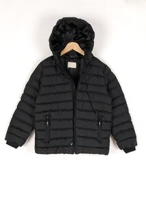 Надувная водонепроницаемая куртка с капюшоном черного цвета для мальчика Zepkids