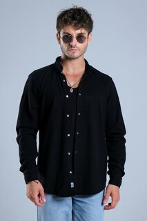 Зимняя рубашка из чесаного хлопка, МАРТ 4218 Stilkombin, черный