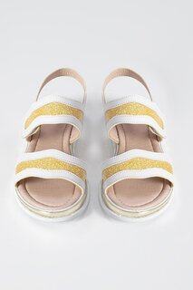 Золотисто-белые сандалии для девочек LupiaKids