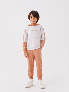 Толстовка и спортивные штаны с капюшоном и длинными рукавами для мальчика Yami Mia, корица