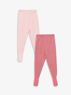 Носки для маленьких девочек, брюки с эластичной резинкой на талии, 2 предмета LCW baby, принт сушеной розы