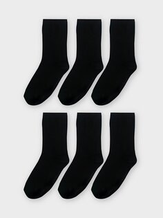Носки на плоской подошве для мальчиков, комплект из 6 черных носков ÇORAP ÇEKMECESİ
