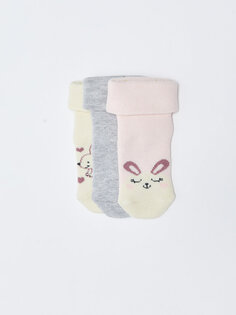 Носки-полотенца для девочек с рисунком, набор из 3 шт. LCW baby