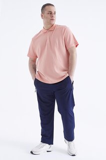 Классический мужской спортивный костюм больших размеров с карманом на молнии цвета индиго TOMMYLIFE