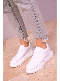 Кожаная женская спортивная обувь на шнуровке Soho Exclusive, белый