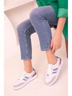 Кожаная женская спортивная обувь на шнуровке Soho Exclusive, ледяной синий