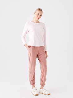 Однотонные бархатные женские спортивные штаны с эластичной резинкой на талии LCWAIKIKI Classic, матовый розовый