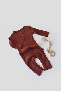 Комбинезон из модала с длинными рукавами BabyCosy Organic Wear, плитка