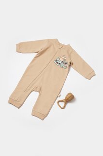 Комбинезон на молнии BabyCosy Organic Wear, камень