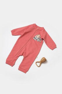 Комбинезон на молнии BabyCosy Organic Wear, розовый