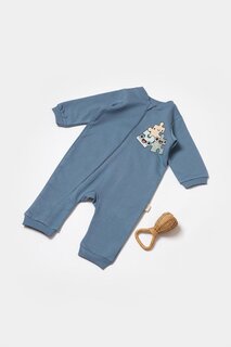 Комбинезон на молнии BabyCosy Organic Wear, синий