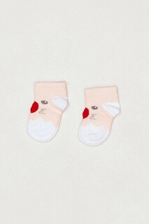 Комплект из 2 детских носков с фигурками Fullamoda, лосось