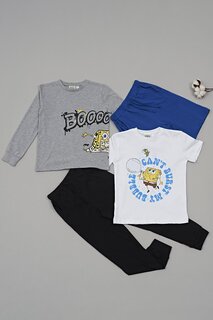 Комплект из 4 предметов: футболка, шорты и брюки с принтом Губки Боба For You Kids