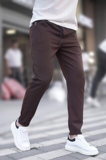 Коричневые мужские брюки с молнией 6520 MADMEXT
