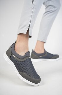 Ортопедические дышащие легкие кроссовки унисекс без шнурков для ходьбы, спортивная обувь Muggo, дымчато-черный