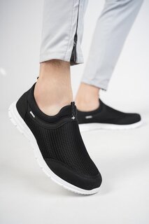 Ортопедические дышащие легкие кроссовки унисекс без шнурков для ходьбы, спортивная обувь Muggo, черно-белый