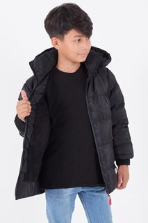 Пальто для мальчика BLN Dream Printed Hooded Puffer Coat 14541 Bilen Kids, черный