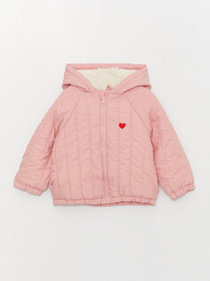 Пальто для маленьких девочек с капюшоном и принтом LCW baby