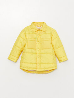 Пальто для маленьких мальчиков с воротником-поло и рисунком LCW ECO, желтый