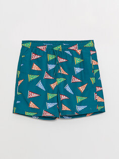 Короткие мужские шорты для плавания с рисунком LCW ECO, темно-зеленый с принтом