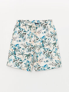 Короткие мужские шорты для плавания с рисунком LCW SWIMWEAR, светло-бежевый с принтом