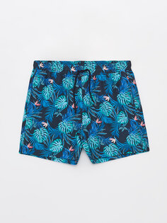 Короткие мужские шорты для плавания с рисунком LCW ECO, темно-синий с принтом