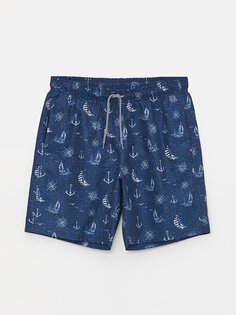 Короткие мужские шорты для плавания с рисунком LCW SWIMWEAR, темно-синий с принтом
