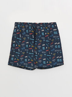Короткие мужские шорты для плавания с рисунком LCW ECO, темно-синий с принтом