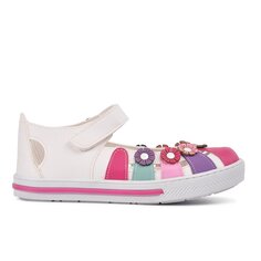 Туфли для девочек бело-розовые 210106 Ayakmod
