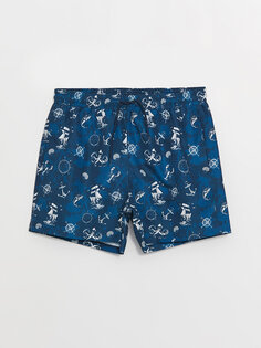 Короткие мужские шорты для плавания с рисунком LCW ECO, светло-темно-синий с принтом
