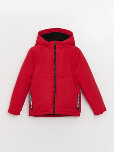 Пальто с капюшоном для мальчика LCW ECO, красный