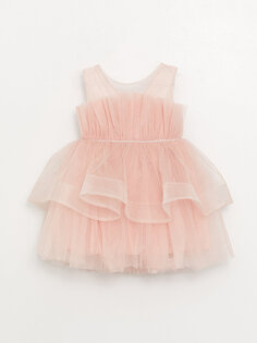 Тюлевое платье с круглым вырезом для маленьких девочек Daisy Girl, розовый