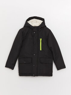 Пальто с капюшоном для мальчика LCW ECO, новый черный