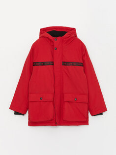 Пальто с капюшоном для мальчика LCW Kids, красный