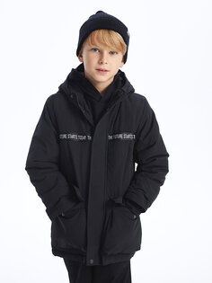 Пальто с капюшоном для мальчика LCW Kids, новый черный