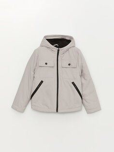 Пальто с капюшоном для мальчика LCW ECO, серый