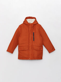 Пальто с капюшоном для мальчика LCW ECO, жженый апельсин