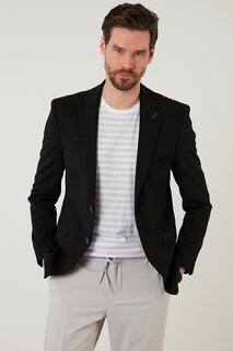 Пиджак Slim Fit 6 с двойными разрезами BASELNA Buratti, черный