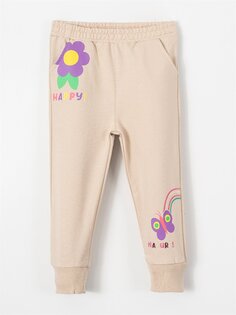 Базовые спортивные штаны для девочек с эластичной резинкой на талии Mışıl Kids, светло-бежевый
